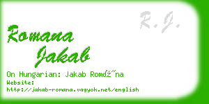 romana jakab business card